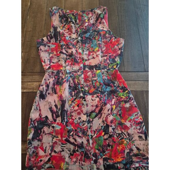 BB Dakota Abstract Multicolor Sleeveless Dress Size Small - Picture 5 of 6